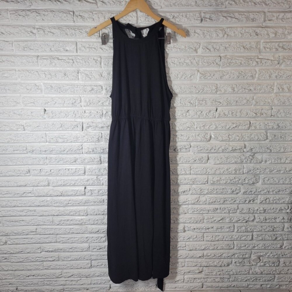 Shein Curve 3XL Black Faux Wrap Dress Plus Size Midi Belted Pleated Sleeve BLA2E